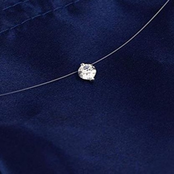 4 for $20 Cubic Zirconia Fish Line Necklace - Picture 4 of 7